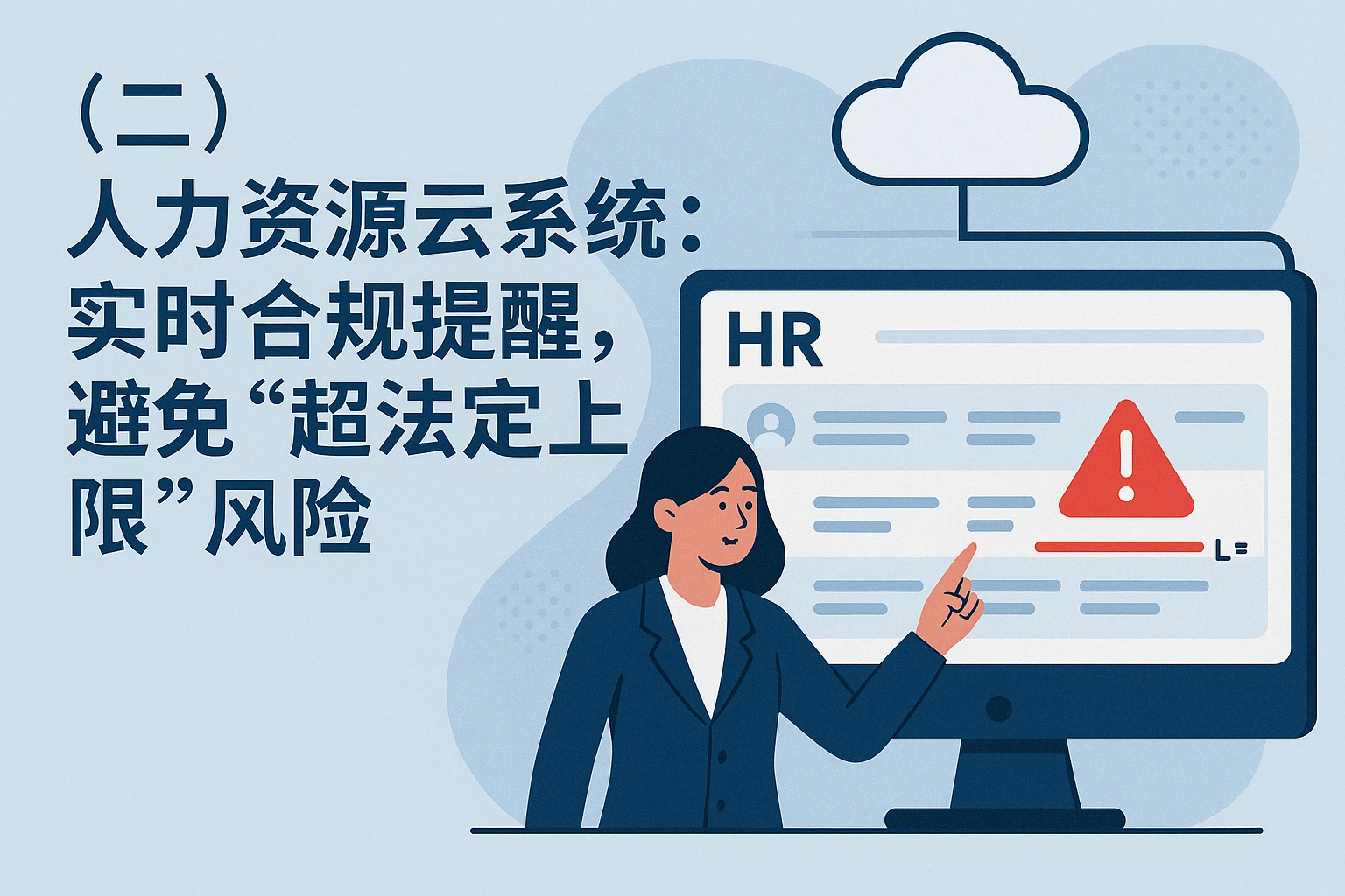 （二）人力资源云系统：实时合规提醒，避免“超法定上限”风险