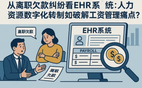 从离职欠款纠纷看EHR系统：人力资源数字化转型如何破解工资管理痛点？