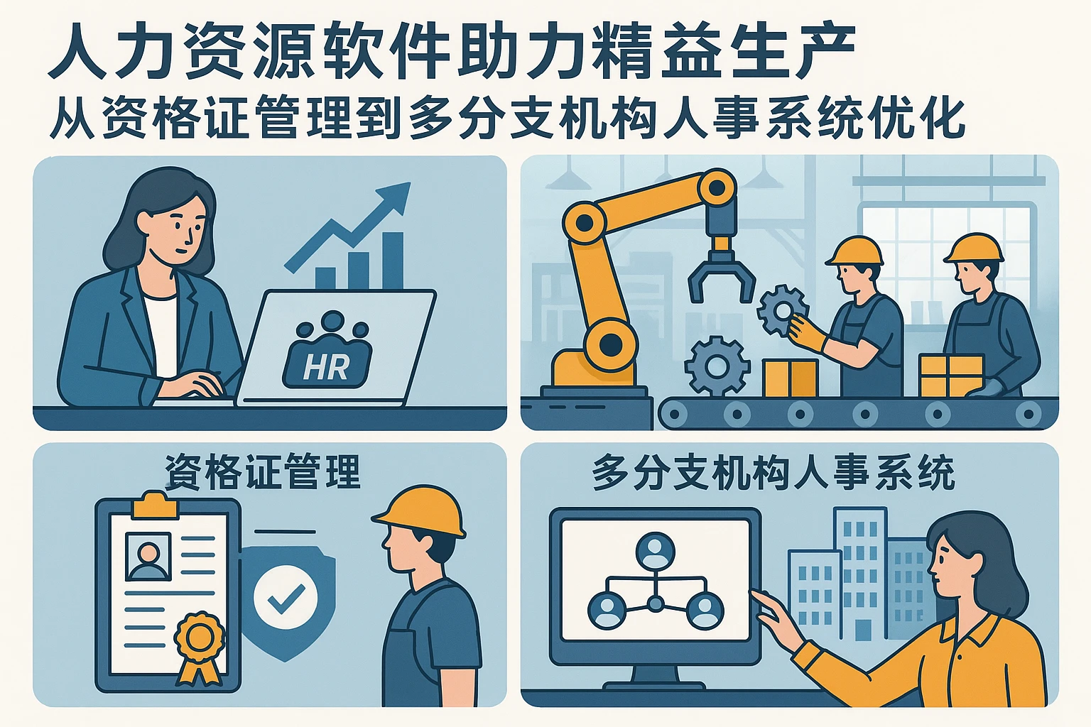 人力资源软件助力精益生产：从资格证管理到多分支机构人事系统优化