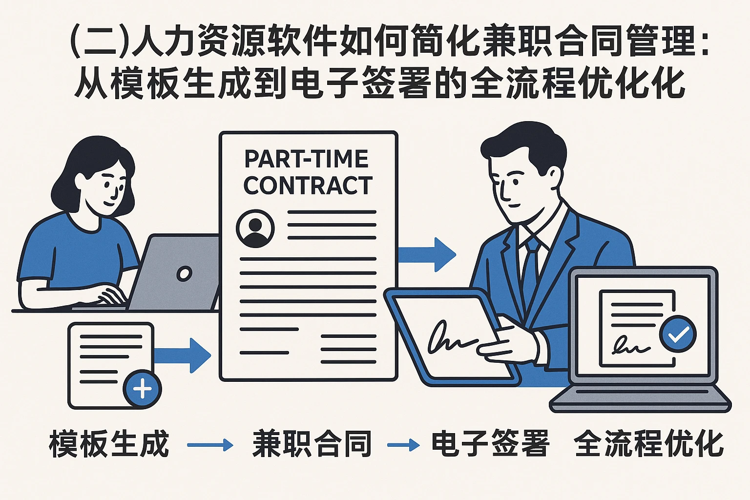 （二）人力资源软件如何简化兼职合同管理：从模板生成到电子签署的全流程优化