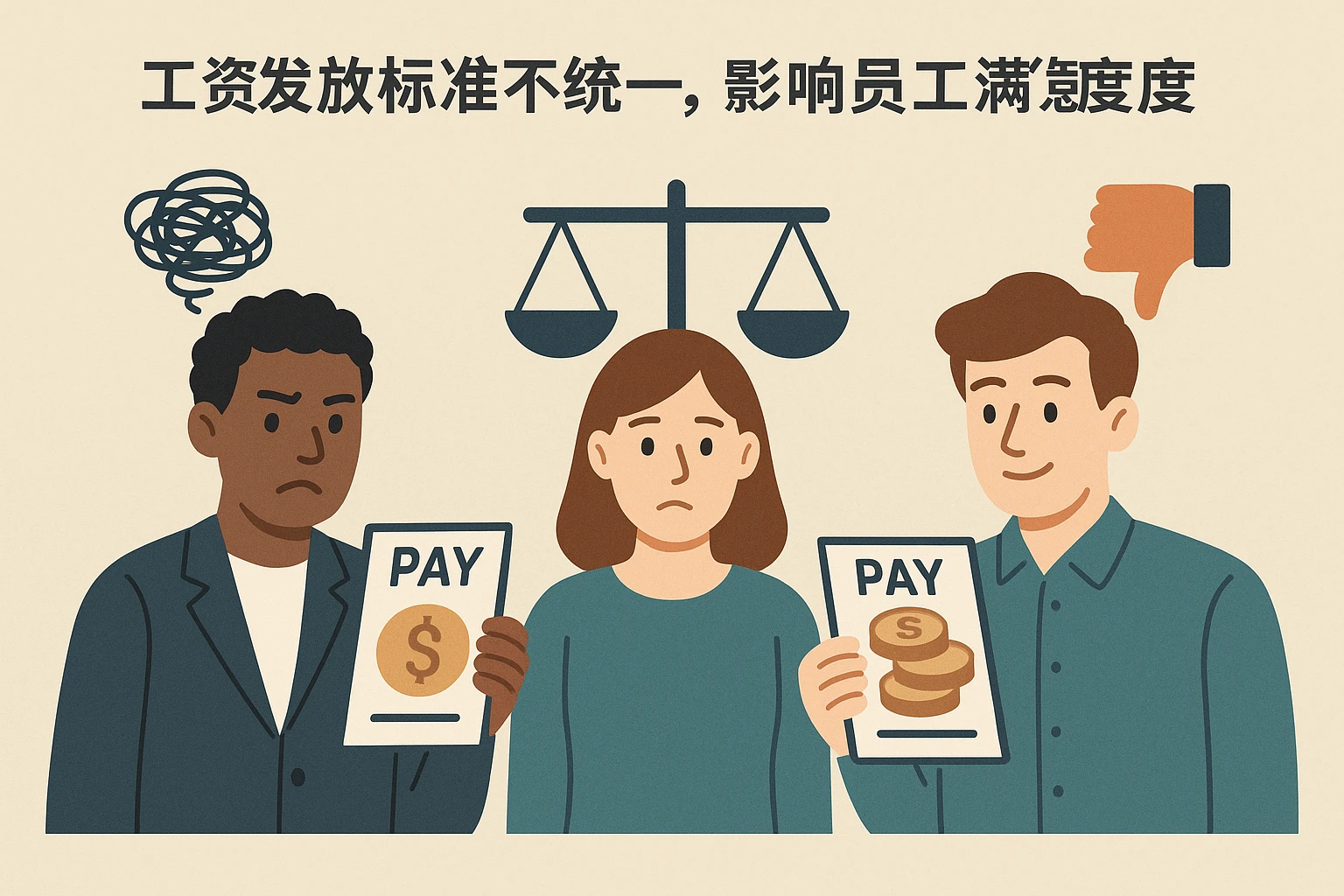 2. 工资发放标准不统一，影响员工满意度