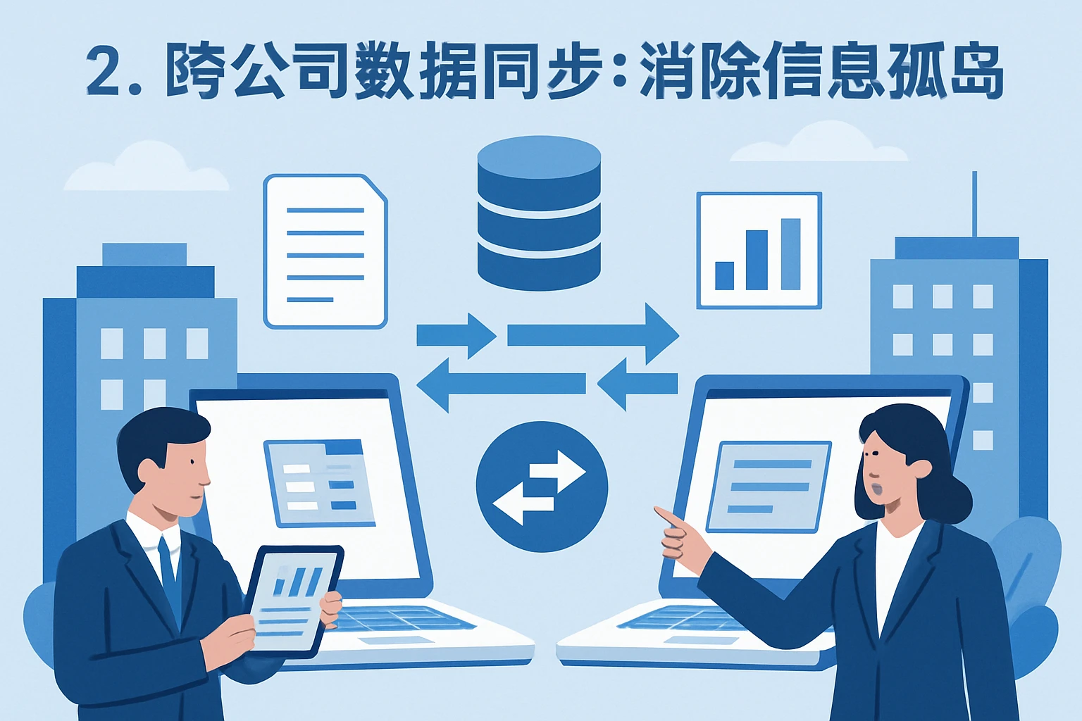 2. 跨公司数据同步：消除信息孤岛