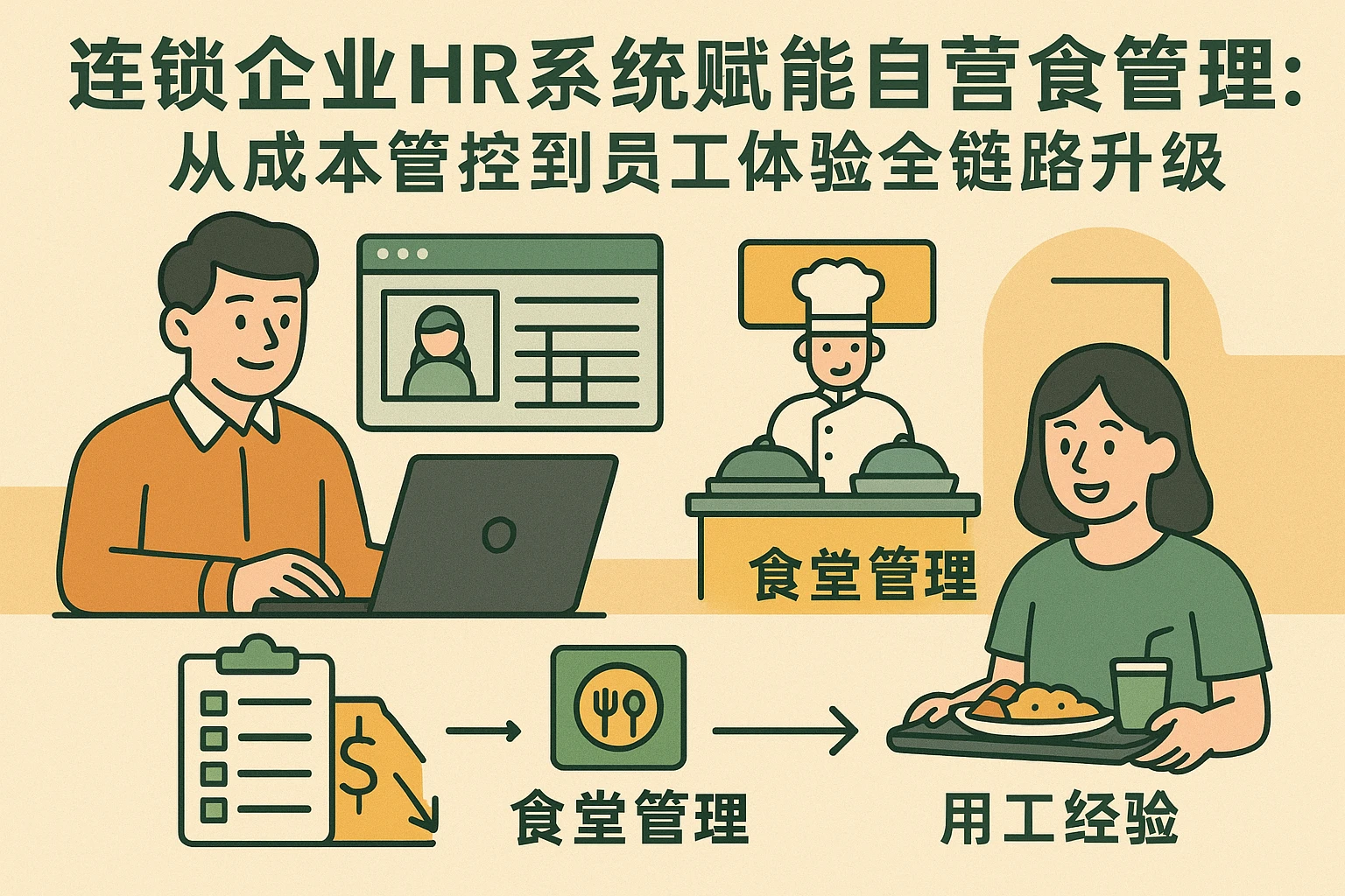 连锁企业HR系统赋能自营食堂管理：从成本管控到员工体验的全链路升级