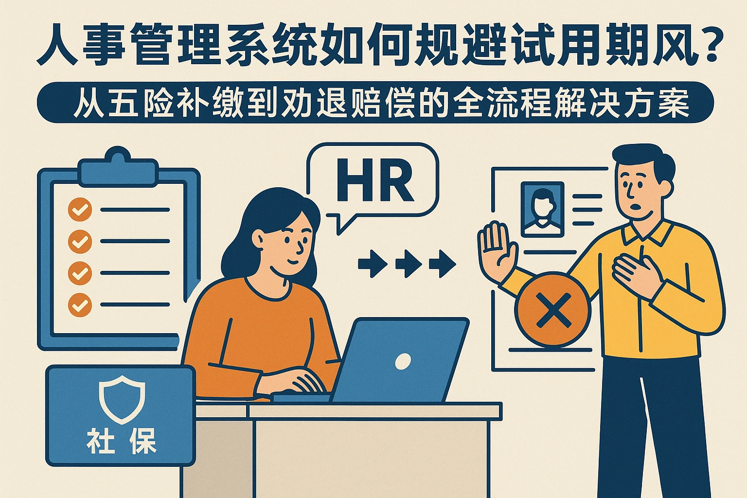 人事管理系统如何规避试用期风险？从五险补缴到劝退赔偿的全流程解决方案