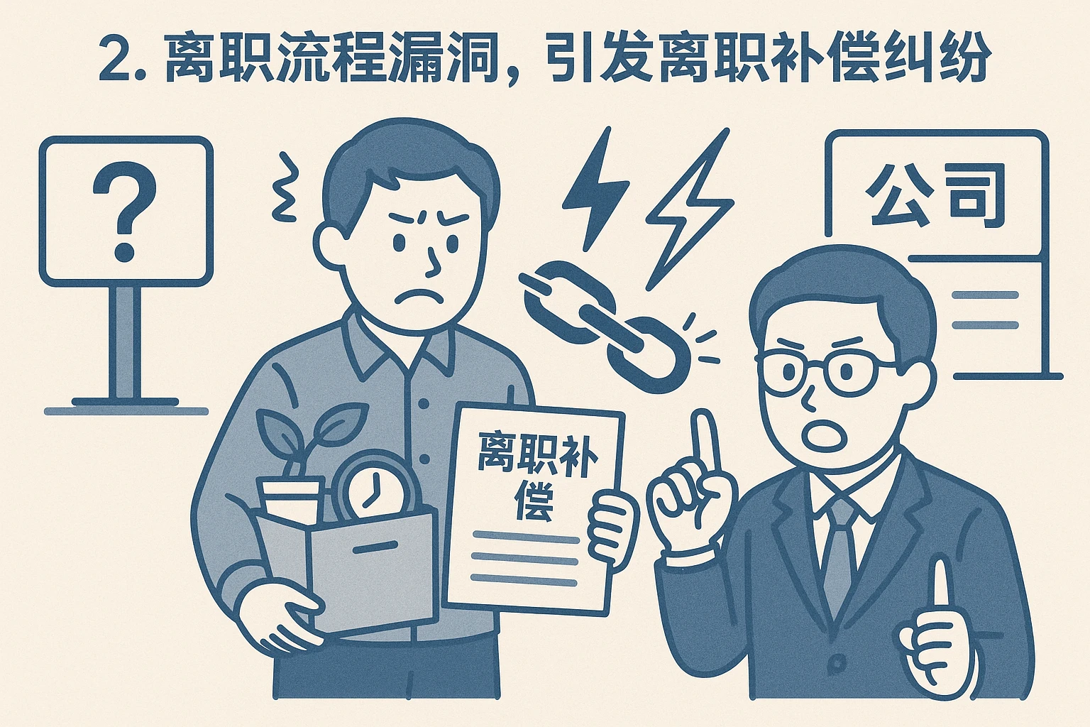 2. 离职流程漏洞,引发离职补偿纠纷