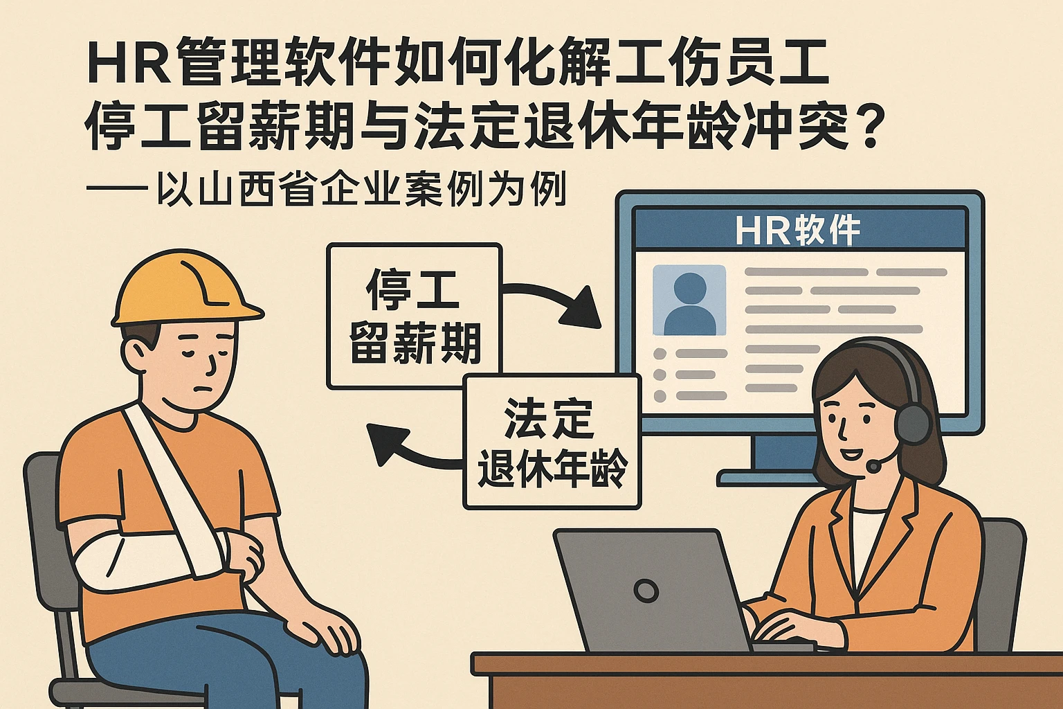 HR管理软件如何化解工伤员工停工留薪期与法定退休年龄冲突？——以山西省企业案例为例