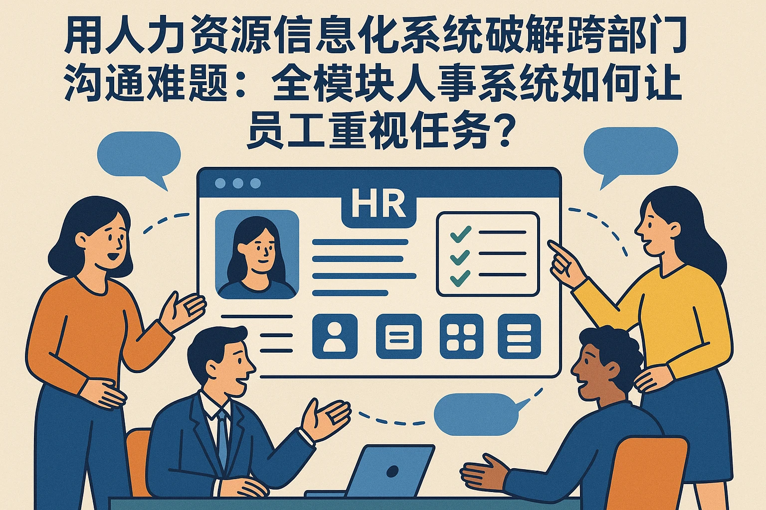 用人力资源信息化系统破解跨部门沟通难题：全模块人事系统如何让员工重视任务？