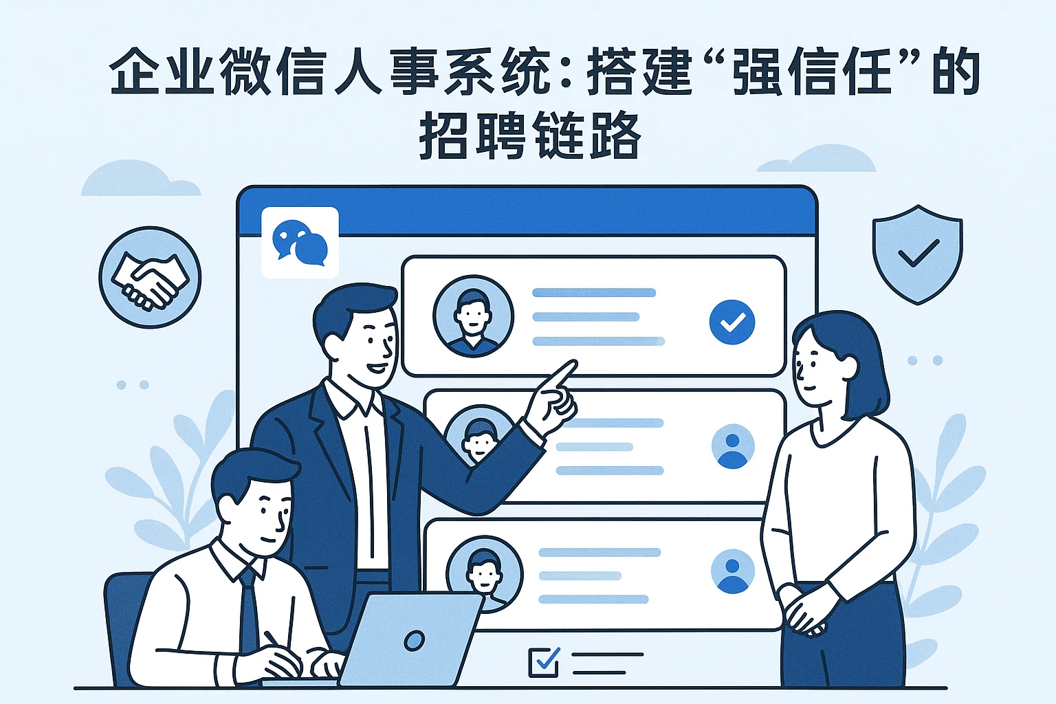 2. 企业微信人事系统：搭建“强信任”的招聘链路