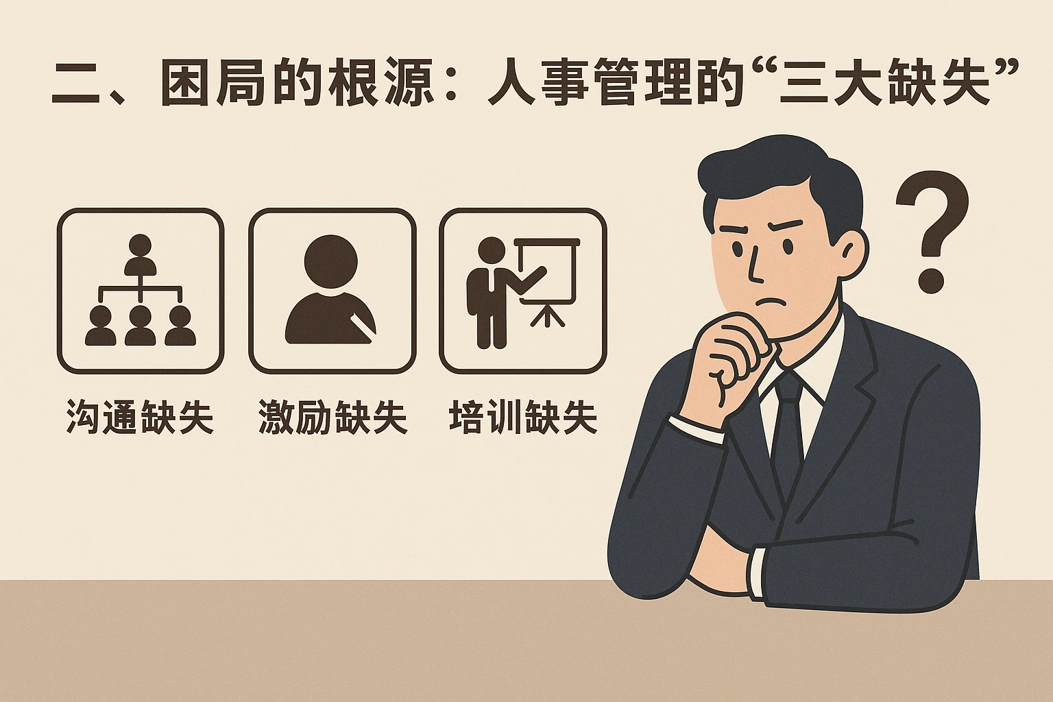 二、困局的根源：人事管理的“三大缺失”