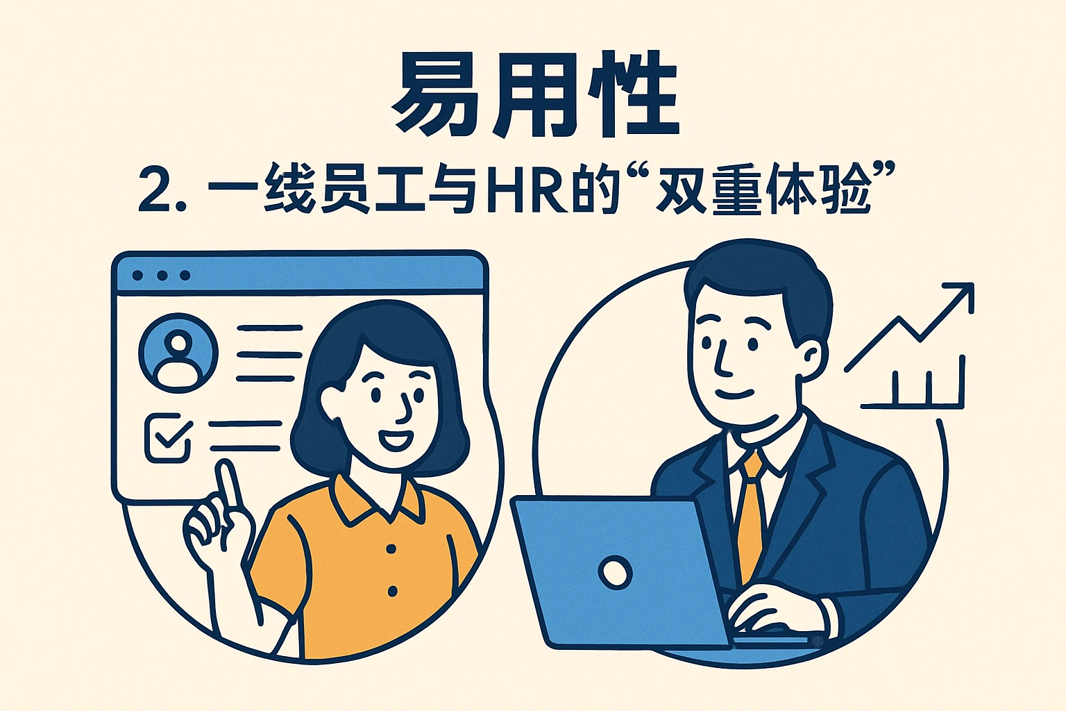 2. 易用性：一线员工与HR的“双重体验”