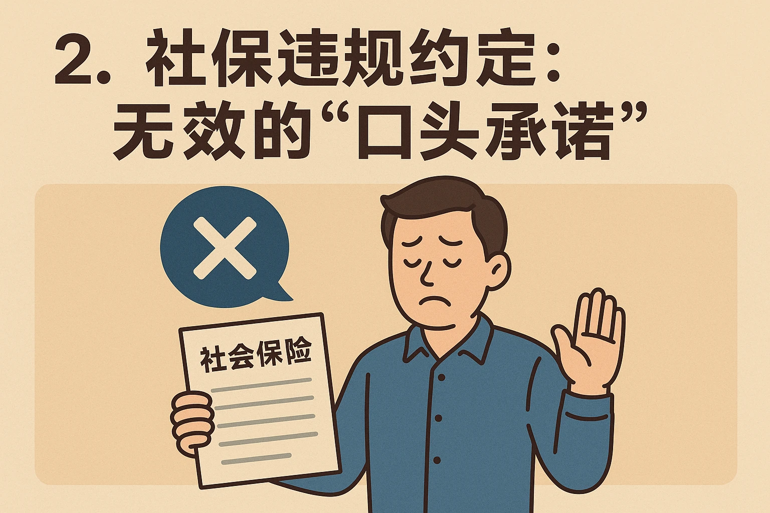2. 社保违规约定：无效的“口头承诺”