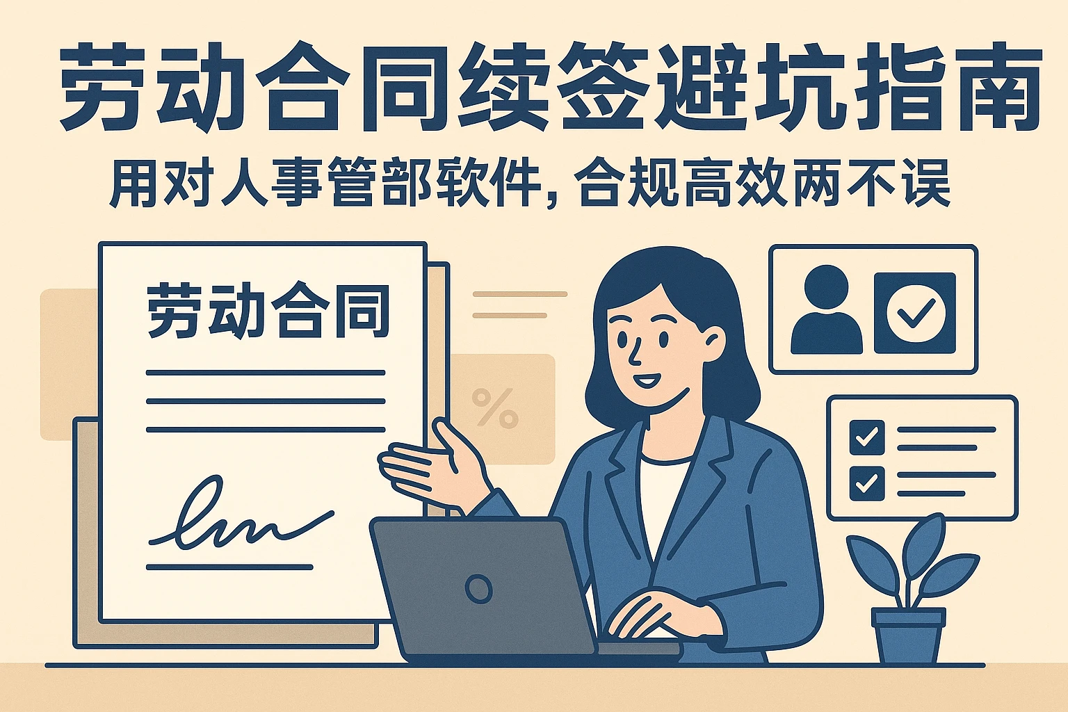 劳动合同续签避坑指南：用对人事管理软件，合规高效两不误