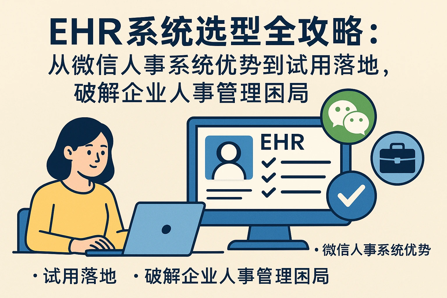EHR系统选型全攻略：从微信人事系统优势到试用落地，破解企业人事管理困局