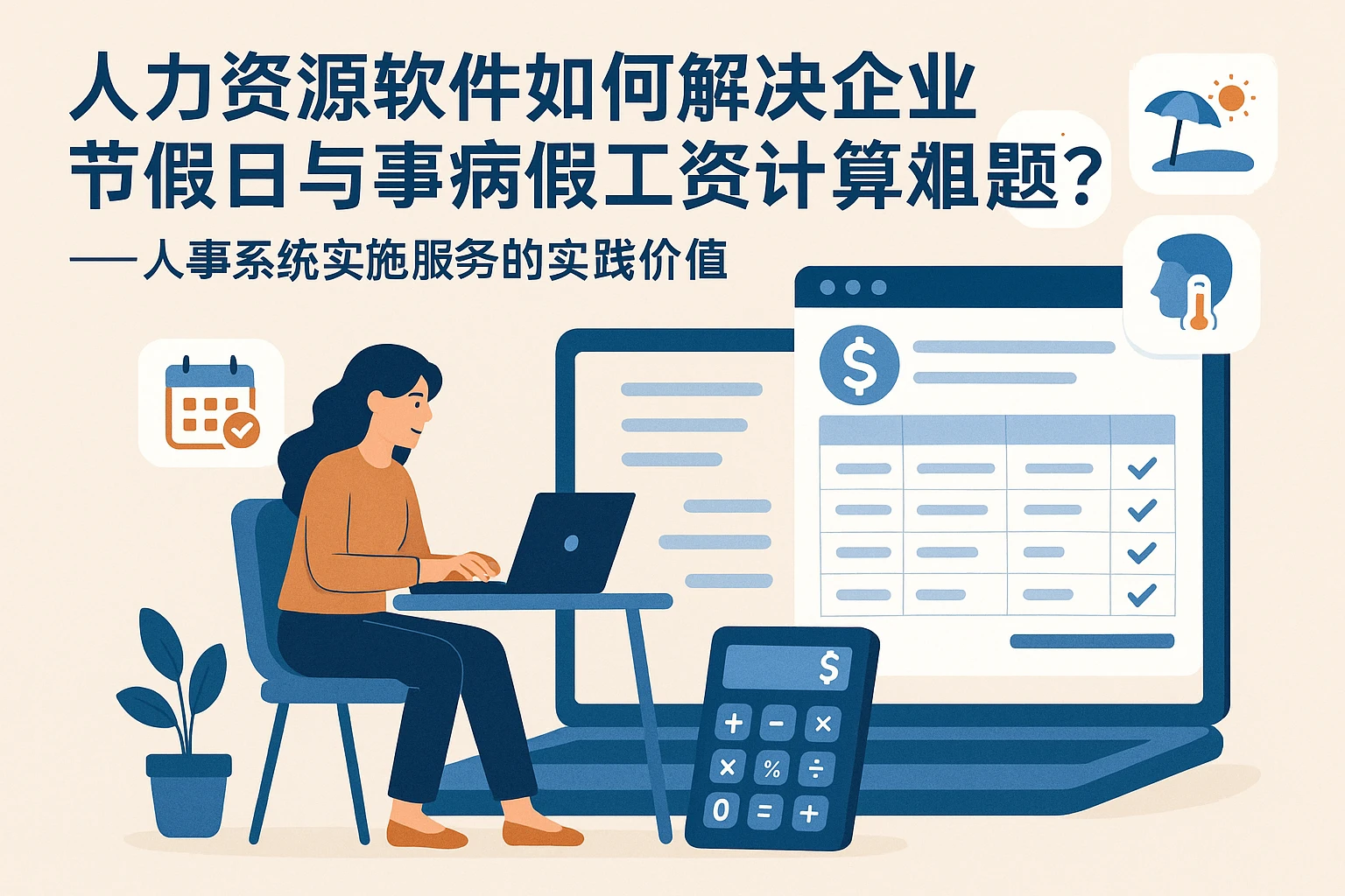 人力资源软件如何解决企业节假日与事病假工资计算难题？——人事系统实施服务的实践价值