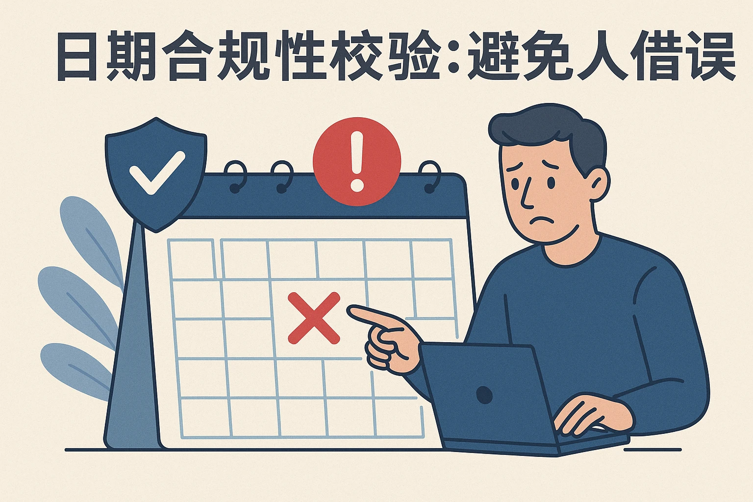 2. 日期合规性校验：避免人为错误