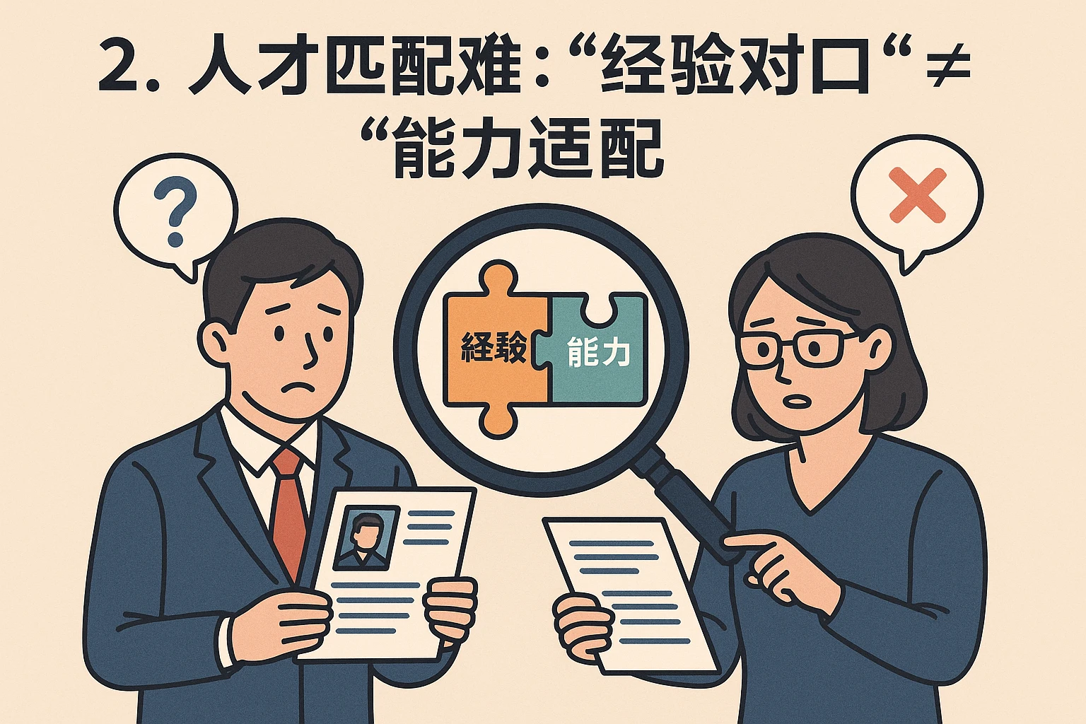2. 人才匹配难：“经验对口”≠“能力适配”