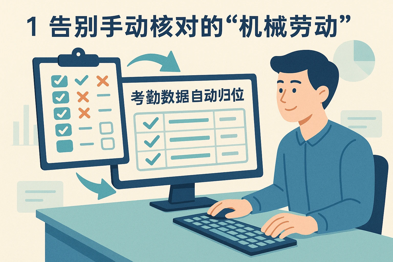 1. 考勤数据“自动归位”：告别手动核对的“机械劳动”