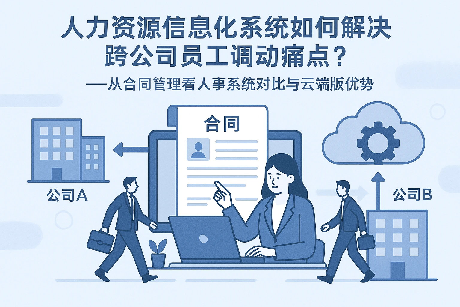 人力资源信息化系统如何解决跨公司员工调动痛点？——从合同管理看人事系统对比与云端版优势