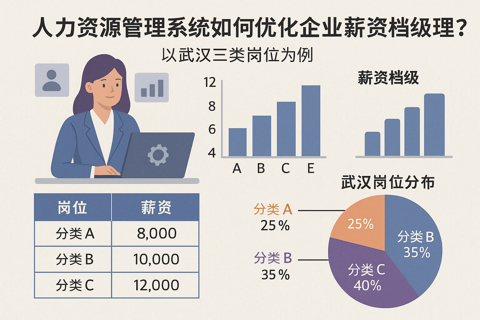 人力资源管理系统如何优化企业薪资档级管理？以武汉三类岗位为例