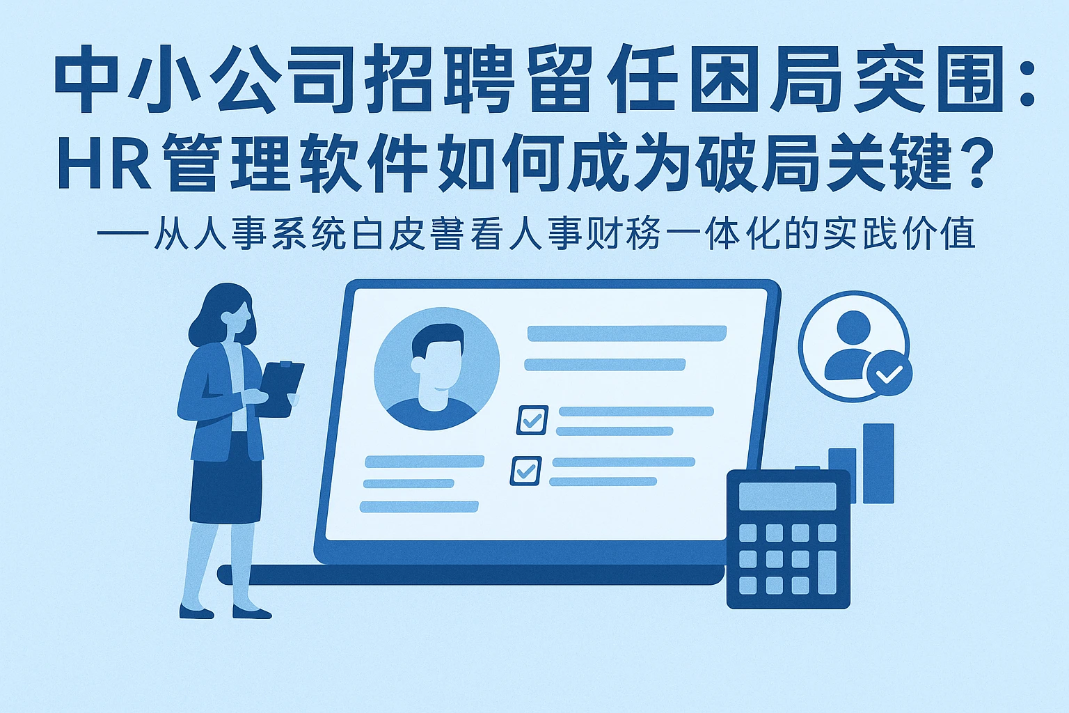 中小公司招聘留任困局突围：HR管理软件如何成为破局关键？——从人事系统白皮书看人事财务一体化的实践价值