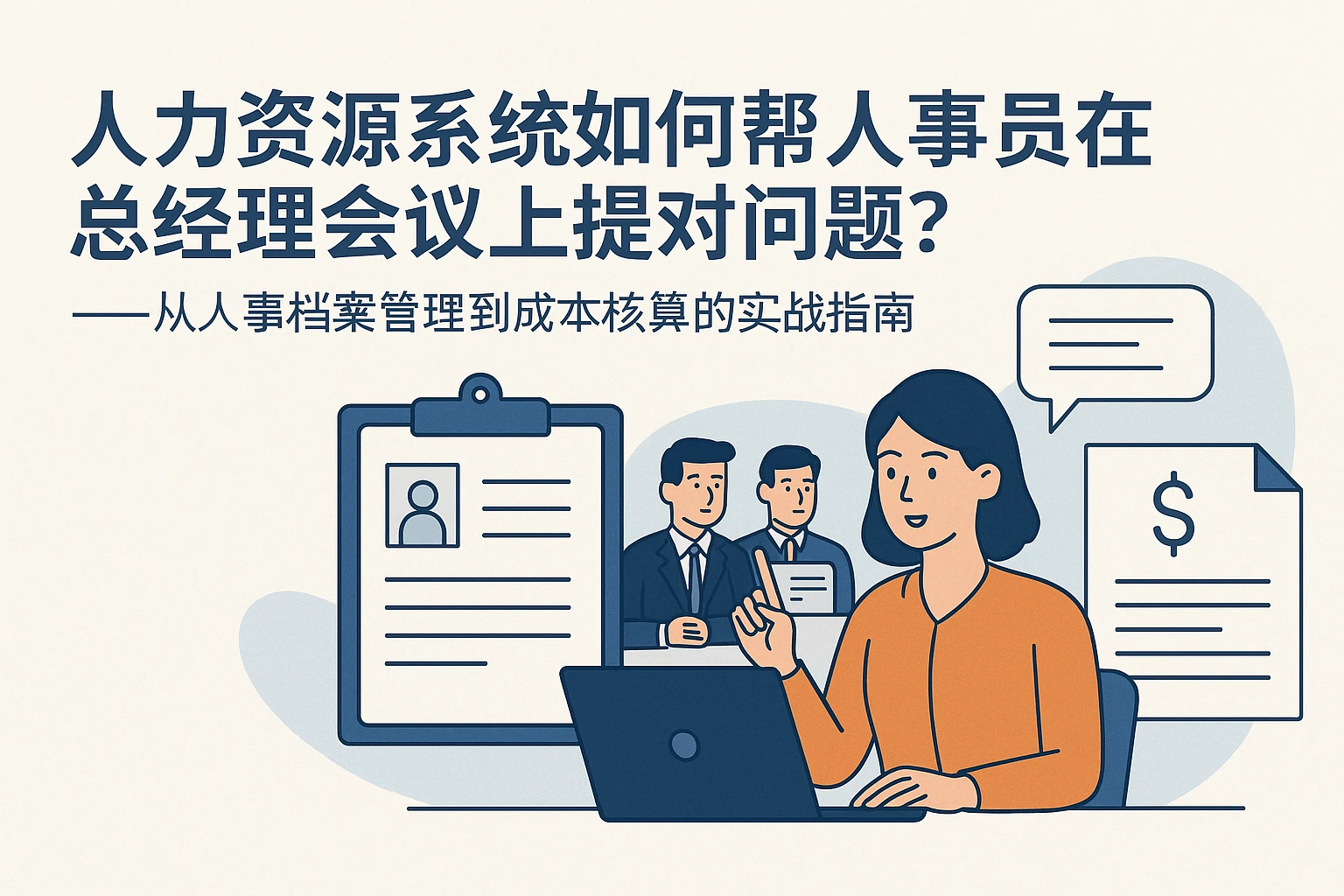 人力资源系统如何帮人事专员在总经理会议上提对问题？——从人事档案管理到成本核算的实战指南