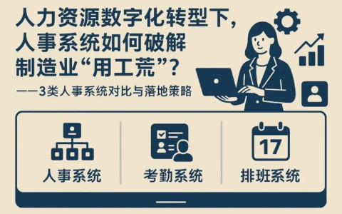 人力资源数字化转型下，人事系统如何破解制造业“用工荒”？——3类人事系统对比与落地策略