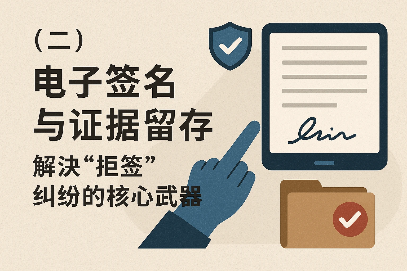 （二）电子签名与证据留存：解决“拒签”纠纷的核心武器