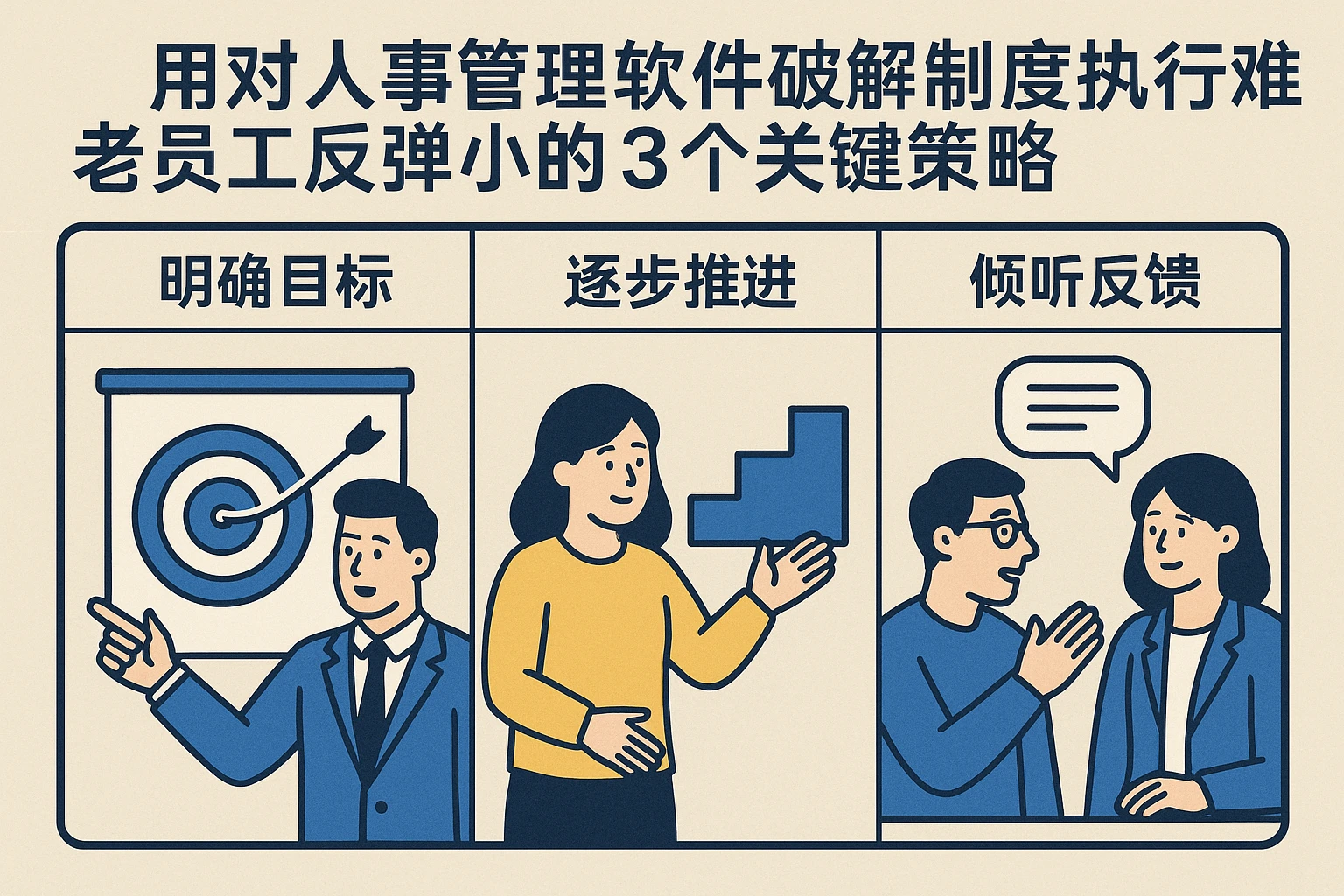 用对人事管理软件：破解制度执行难，老员工反弹小的3个关键策略