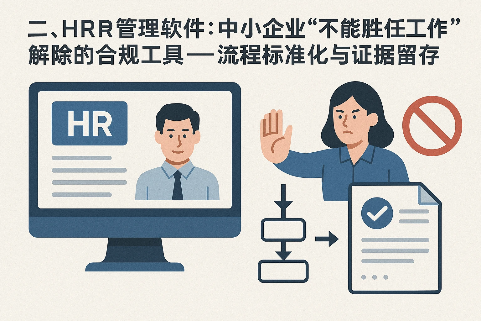 二、HR管理软件：中小企业“不能胜任工作”解除的合规工具——流程标准化与证据留存