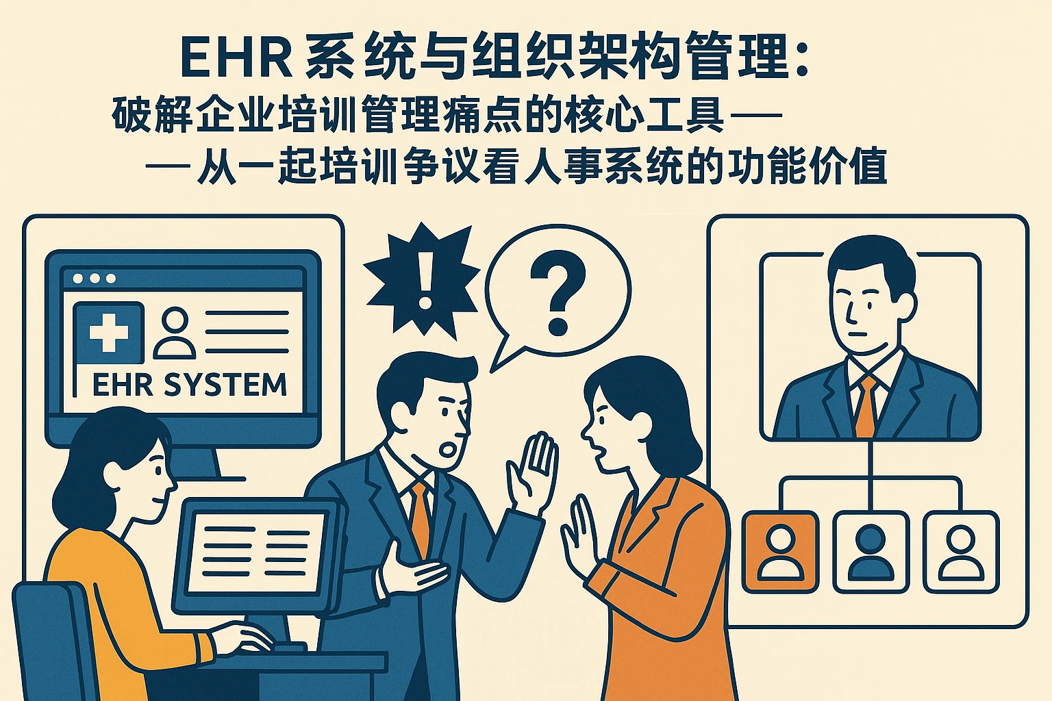 EHR系统与组织架构管理：破解企业培训管理痛点的核心工具——从一起培训争议看人事系统的功能价值