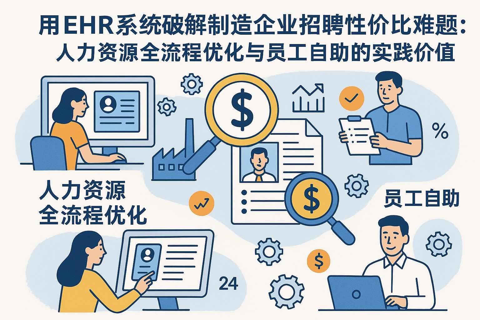 用EHR系统破解制造企业招聘性价比难题：人力资源全流程优化与员工自助的实践价值