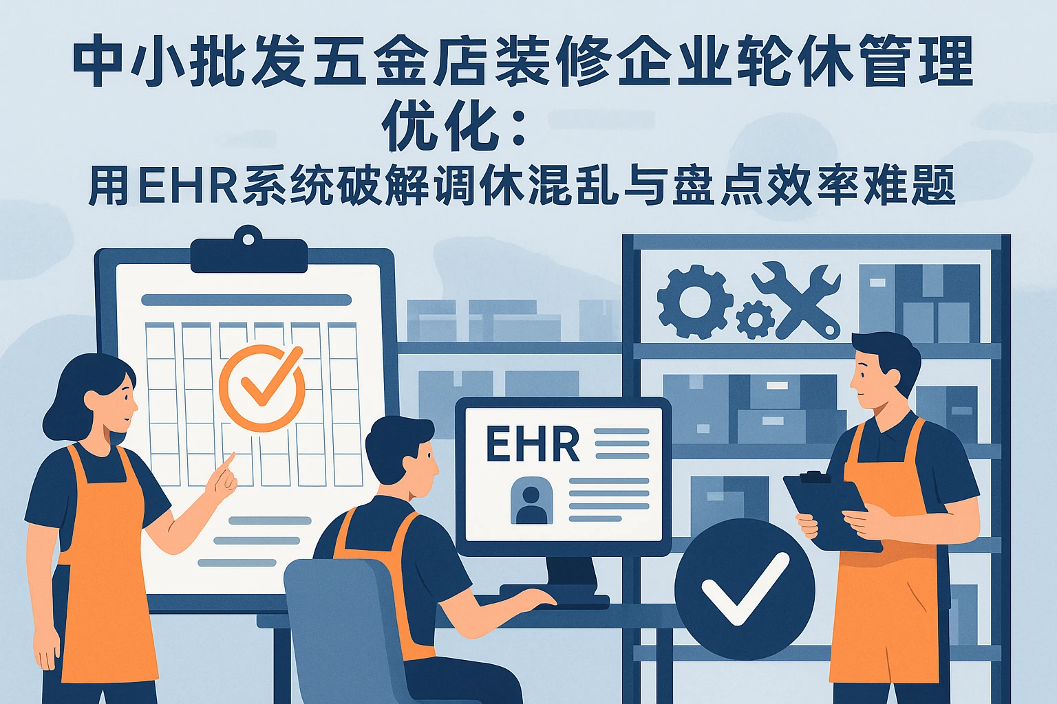 中小批发五金店装修企业轮休管理优化：用EHR系统破解调休混乱与盘点效率难题