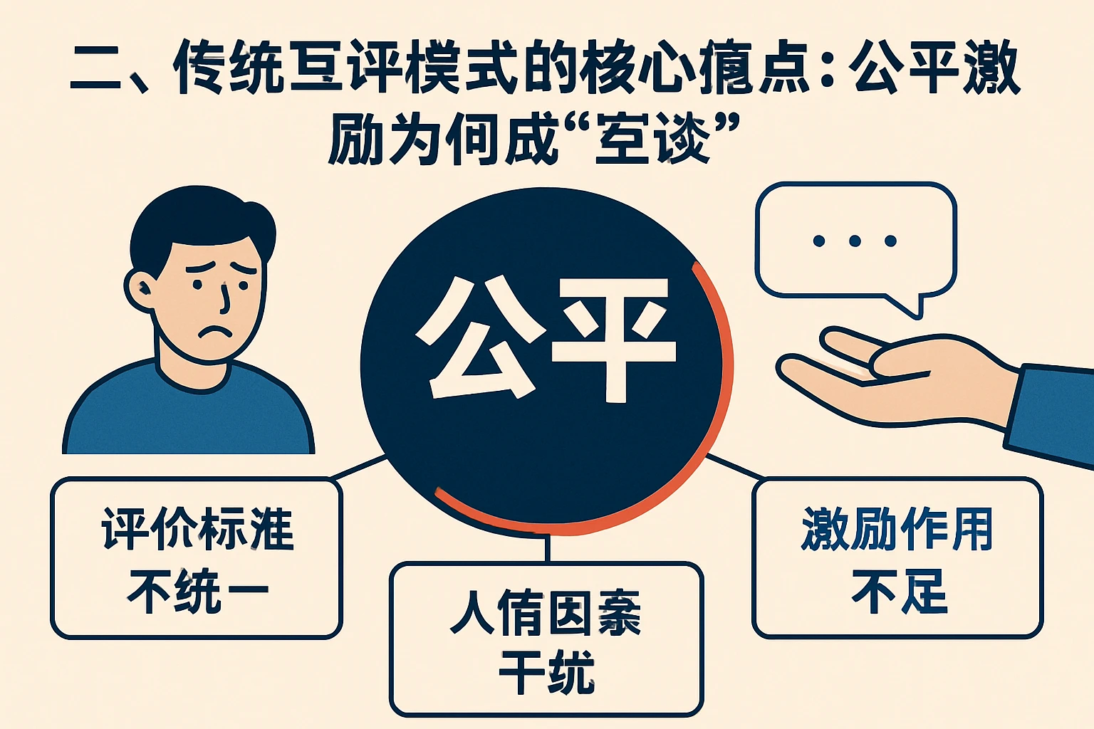 二、传统互评模式的核心痛点：公平激励为何成“空谈”