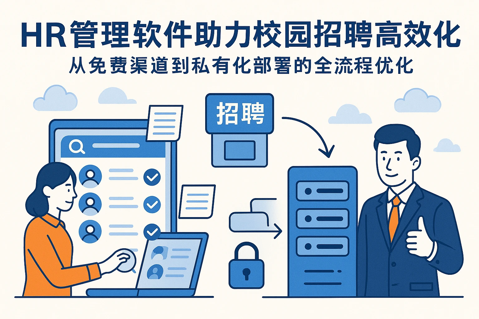 HR管理软件助力校园招聘高效化:从免费渠道到私有化部署的全流程优化