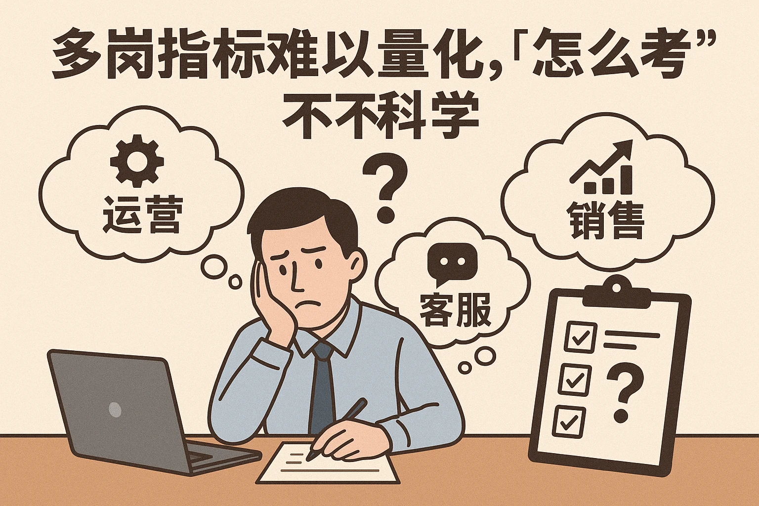 2. 多岗指标难以量化，“怎么考”不科学