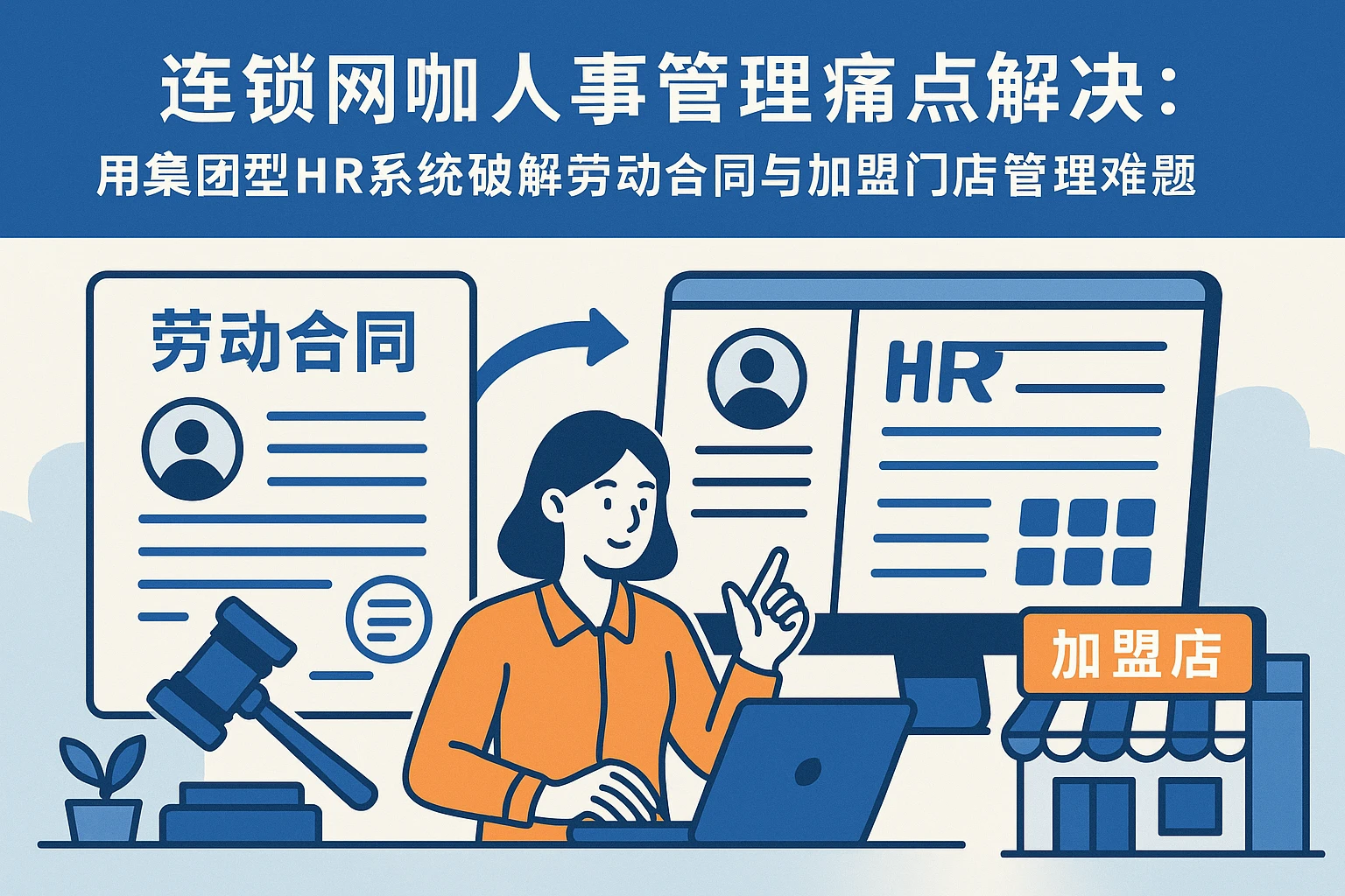 连锁网咖人事管理痛点解决：用集团型HR系统破解劳动合同与加盟门店管理难题