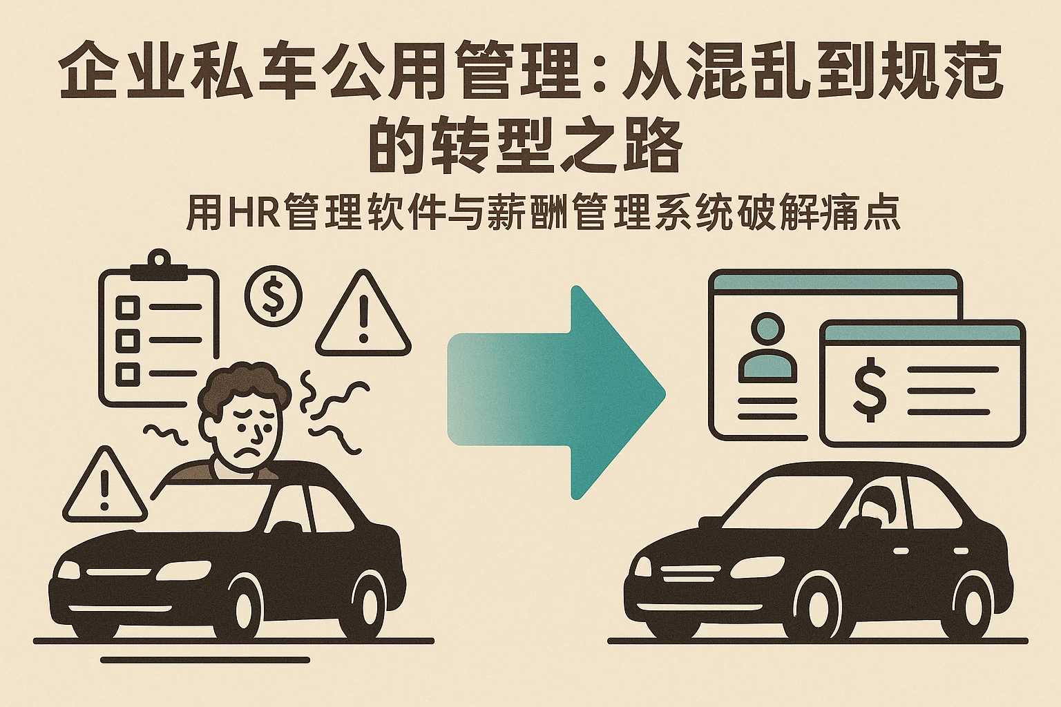企业私车公用管理：从混乱到规范的转型之路——用HR管理软件与薪酬管理系统破解痛点