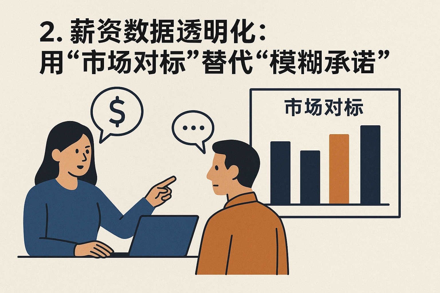 2. 薪资数据透明化：用“市场对标”替代“模糊承诺”
