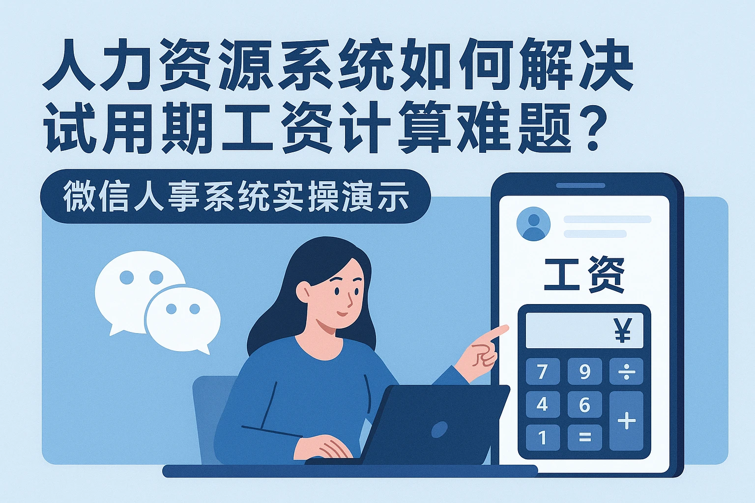 人力资源系统如何解决试用期工资计算难题？微信人事系统实操演示