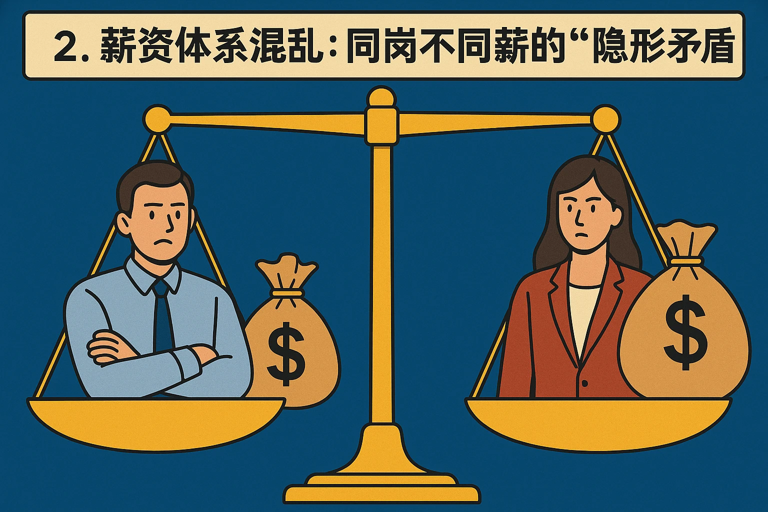 2. 薪资体系混乱：同岗不同薪的“隐形矛盾”
