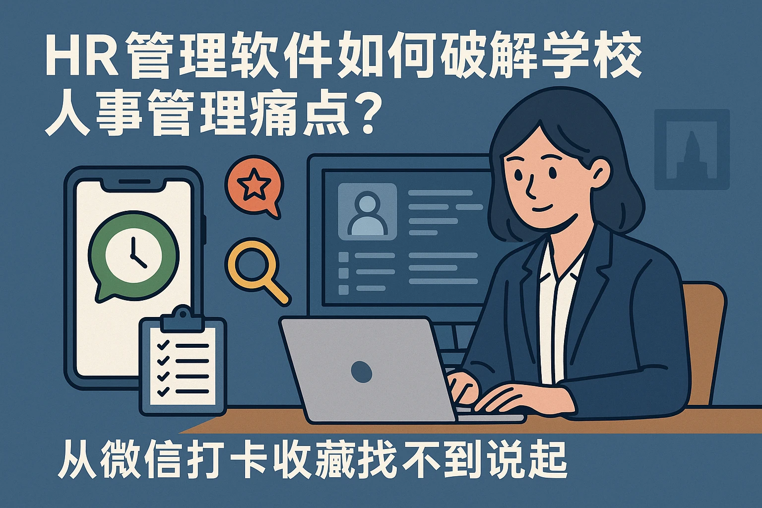 HR管理软件如何破解学校人事管理痛点？从微信打卡收藏找不到说起