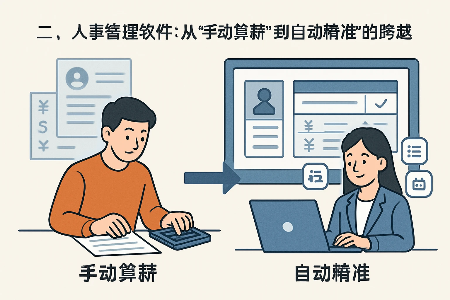 二、人事管理软件：从“手动算薪”到“自动精准”的跨越