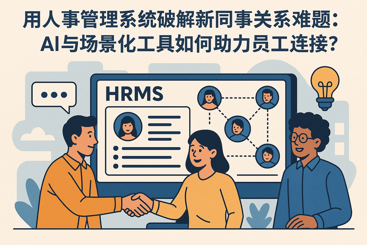 用人事管理系统破解新同事关系难题:AI与场景化工具如何助力员工连接?