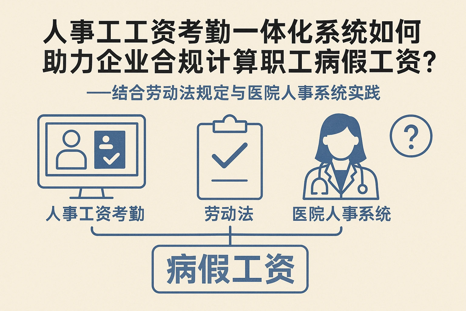 人事工资考勤一体化系统如何助力企业合规计算职工病假工资？——结合劳动法规定与医院人事系统实践