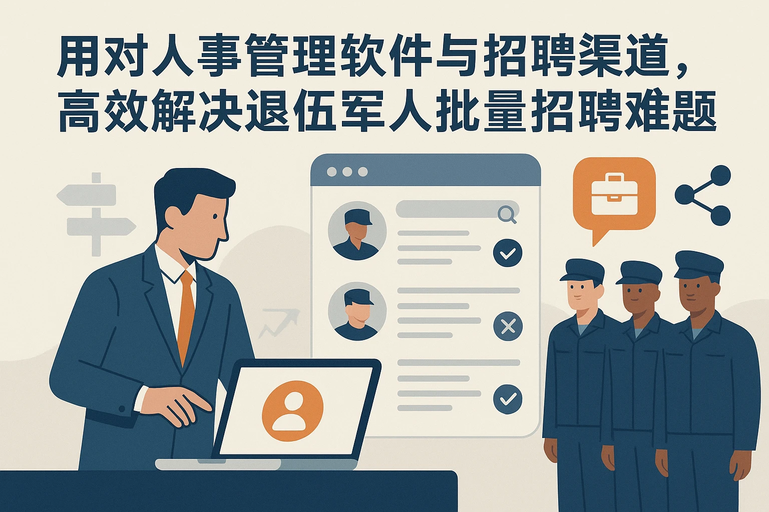 用对人事管理软件与招聘渠道，高效解决退伍军人批量招聘难题