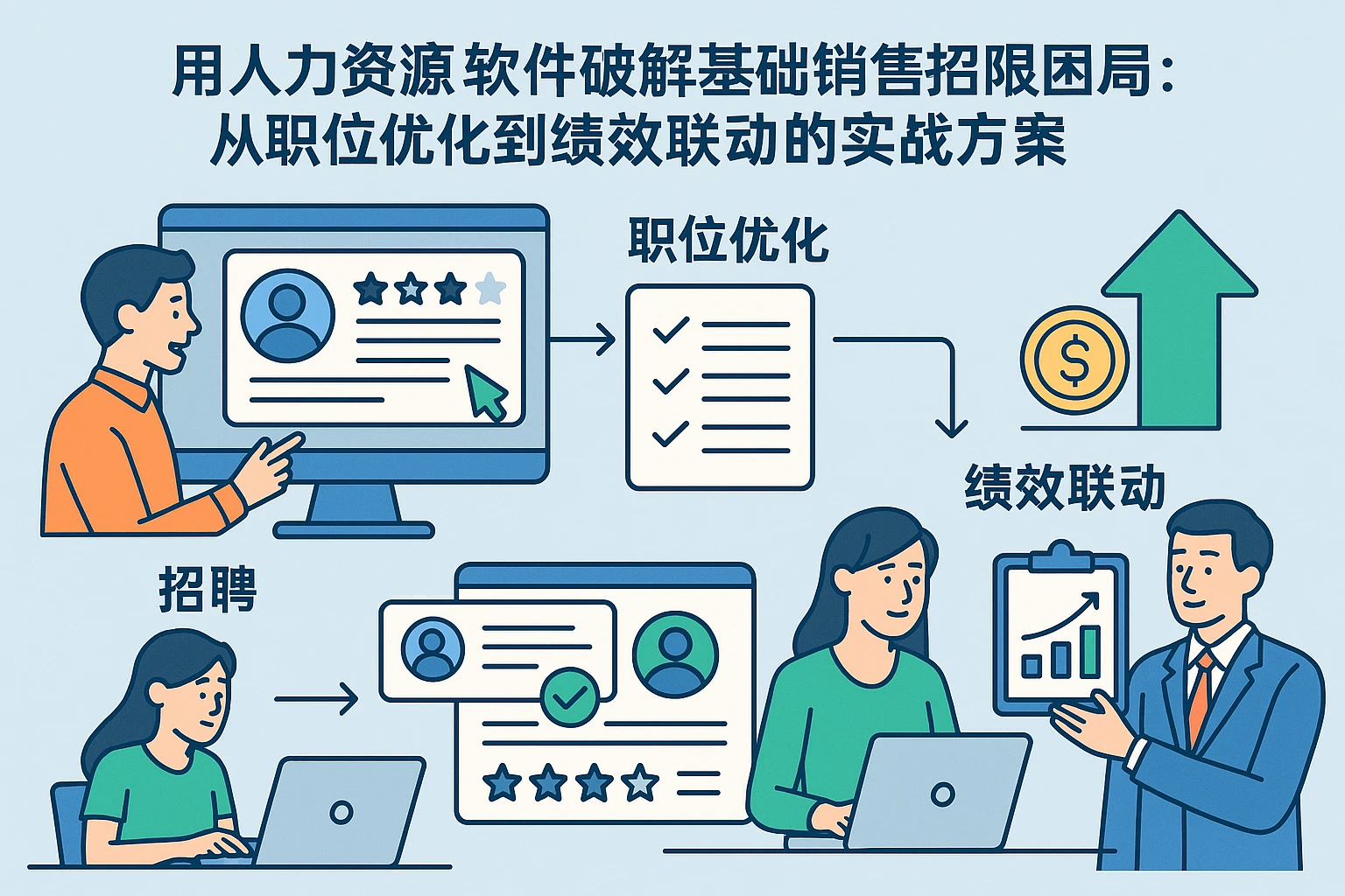 用人力资源软件破解基础销售招聘困局：从职位优化到绩效联动的实战方案