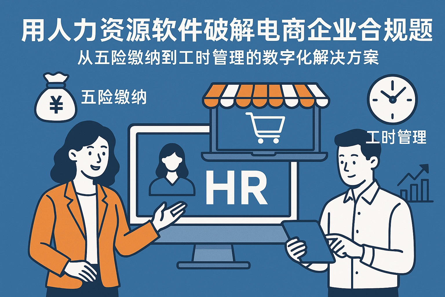 用人力资源软件破解电商企业合规难题：从五险缴纳到工时管理的数字化解决方案