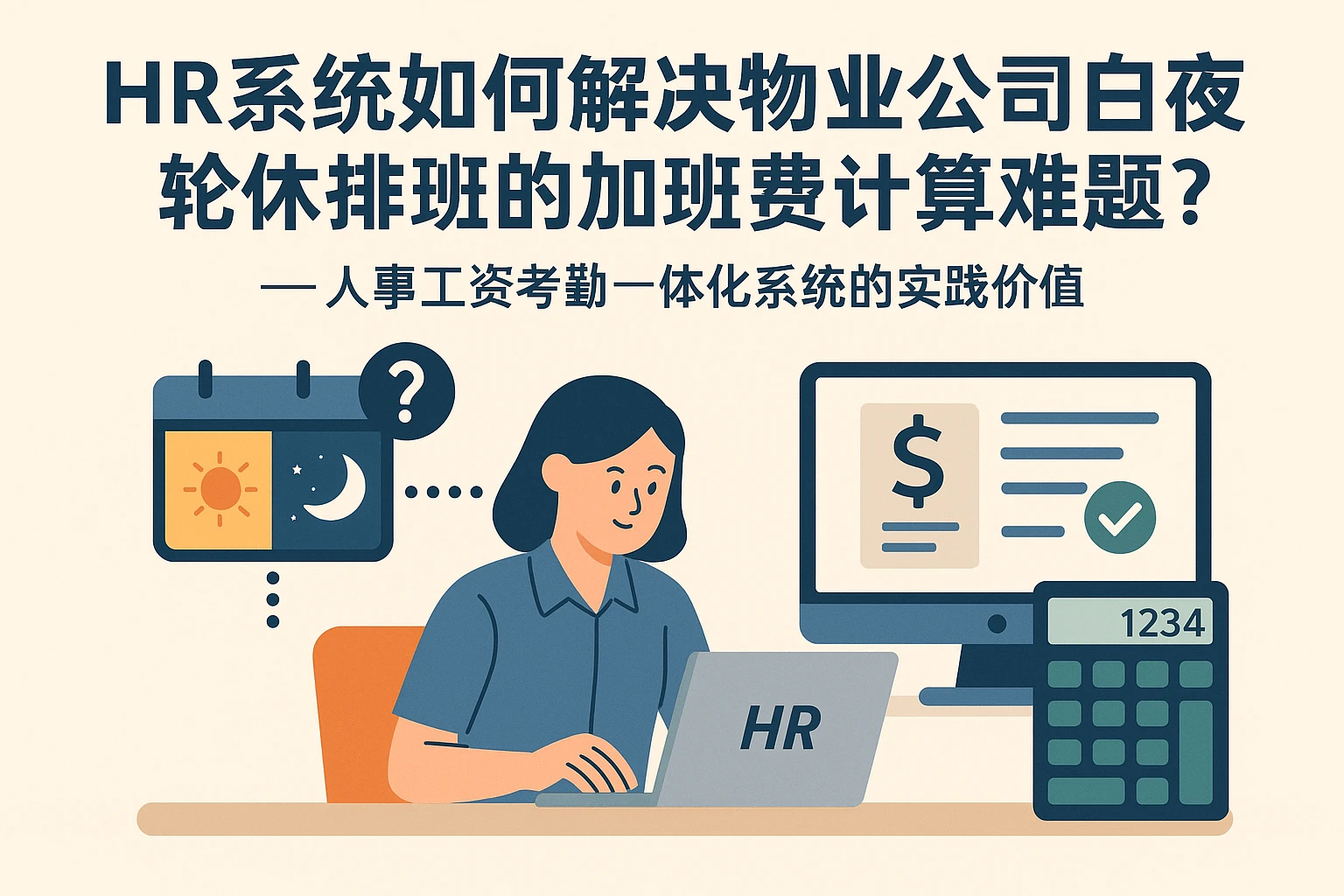 HR系统如何解决物业公司白夜休休排班的加班费计算难题？——人事工资考勤一体化系统的实践价值