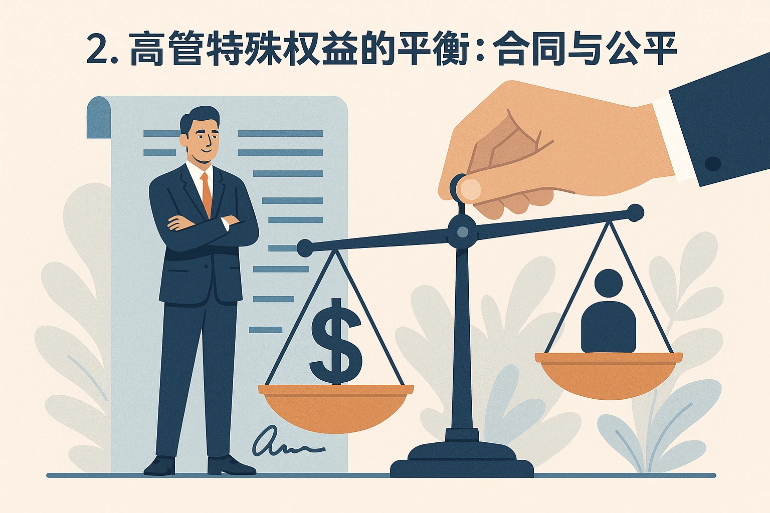 2. 高管特殊权益的平衡:合同与公平