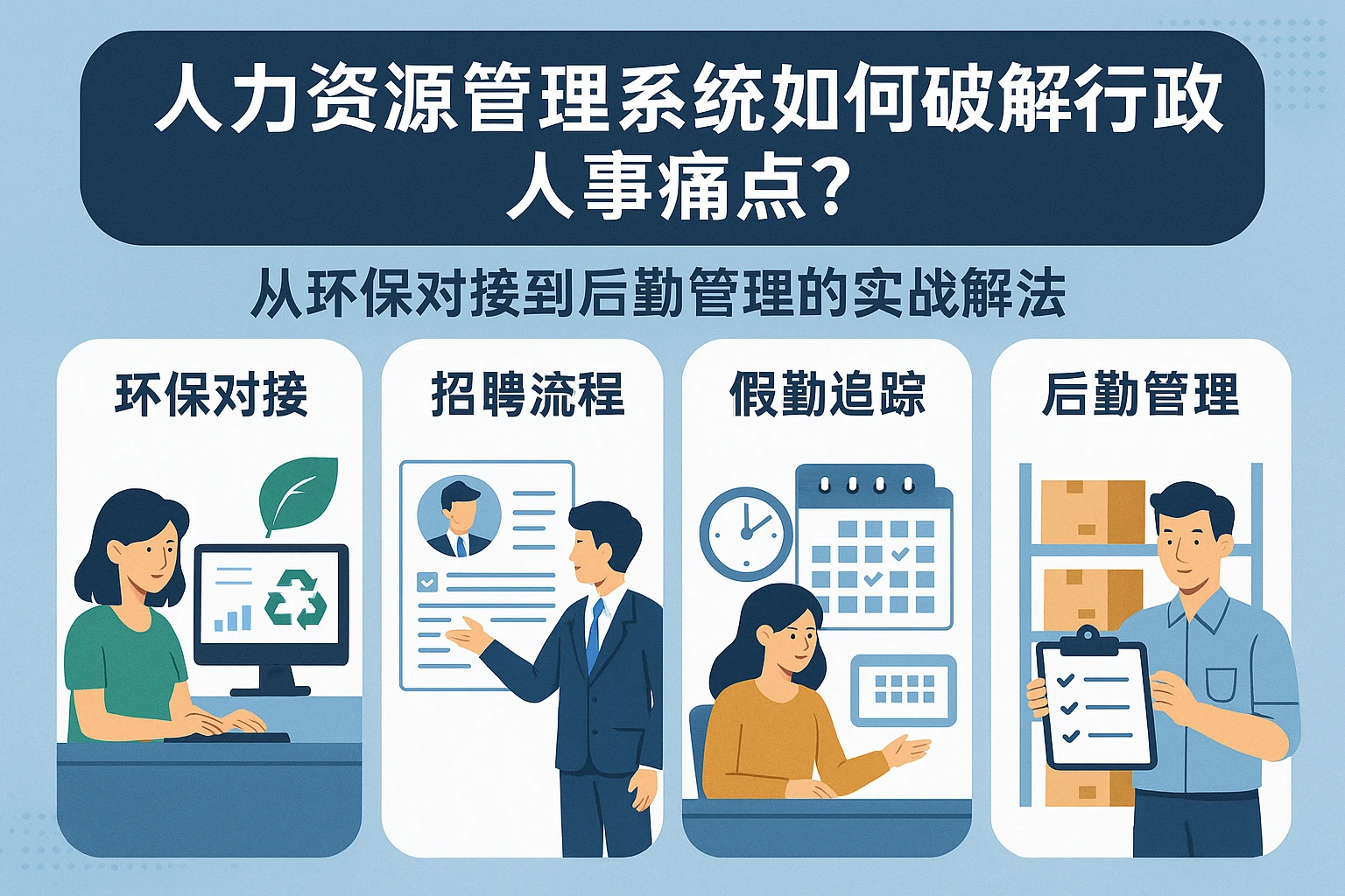 人力资源管理系统如何破解行政人事痛点？从环保对接到后勤管理的实战解法